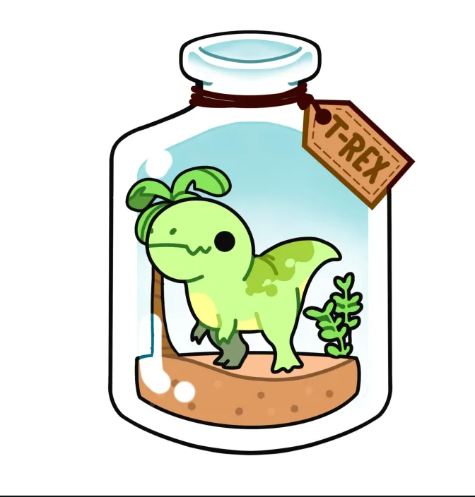 Dinosaurs in a Jar Stickers