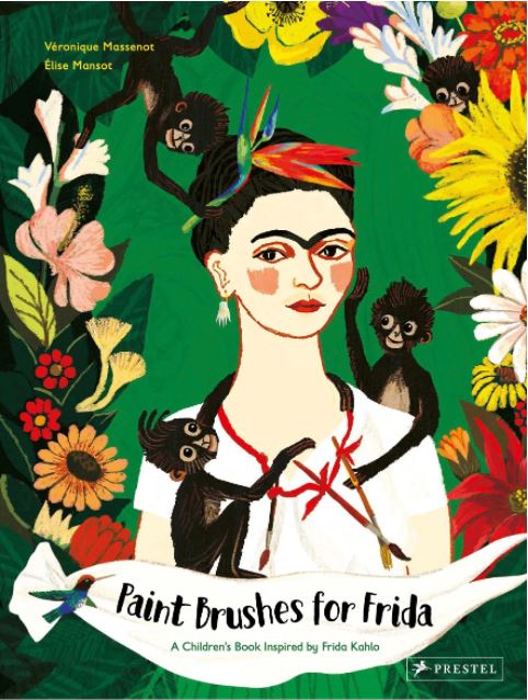 Illustrated cover of 'Paint Brushes for Frida: A Children's Book Inspired by Frida Kahlo'