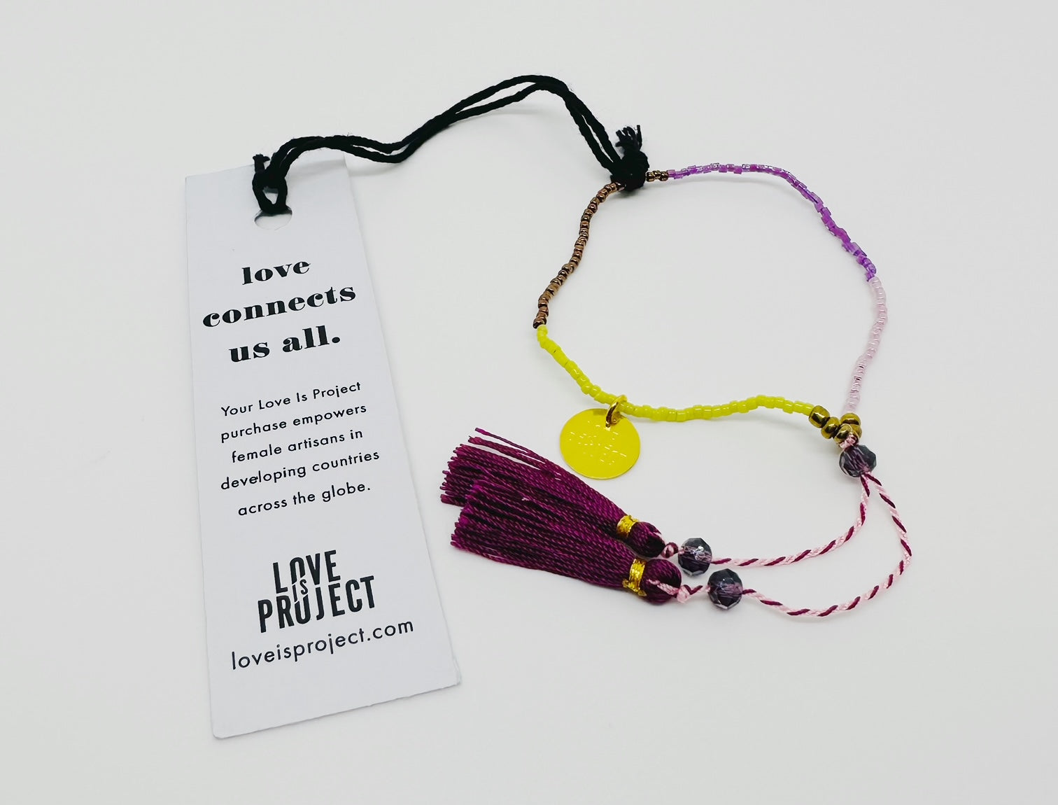 Bali Unity Beaded Bracelet/Purple 