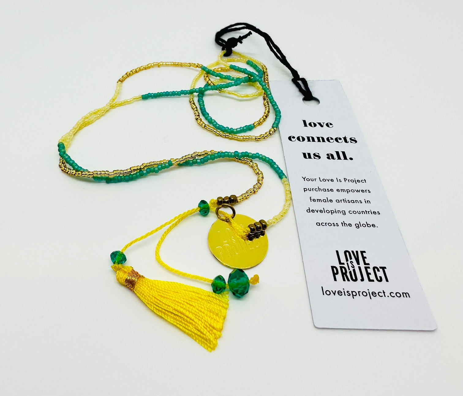 Bali Unity Beaded Necklace/Yellow