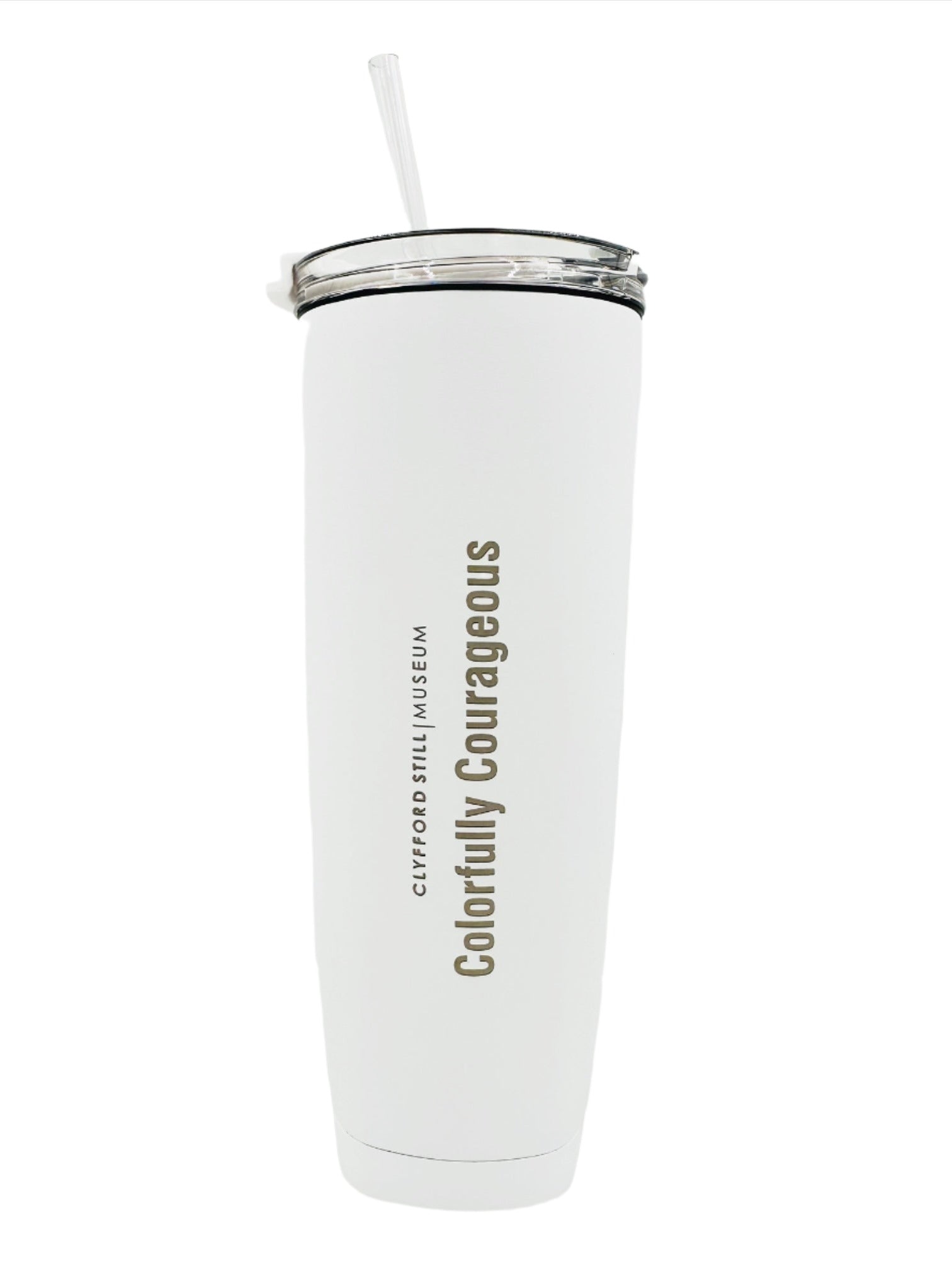 White Colorfully Courageous Tumbler