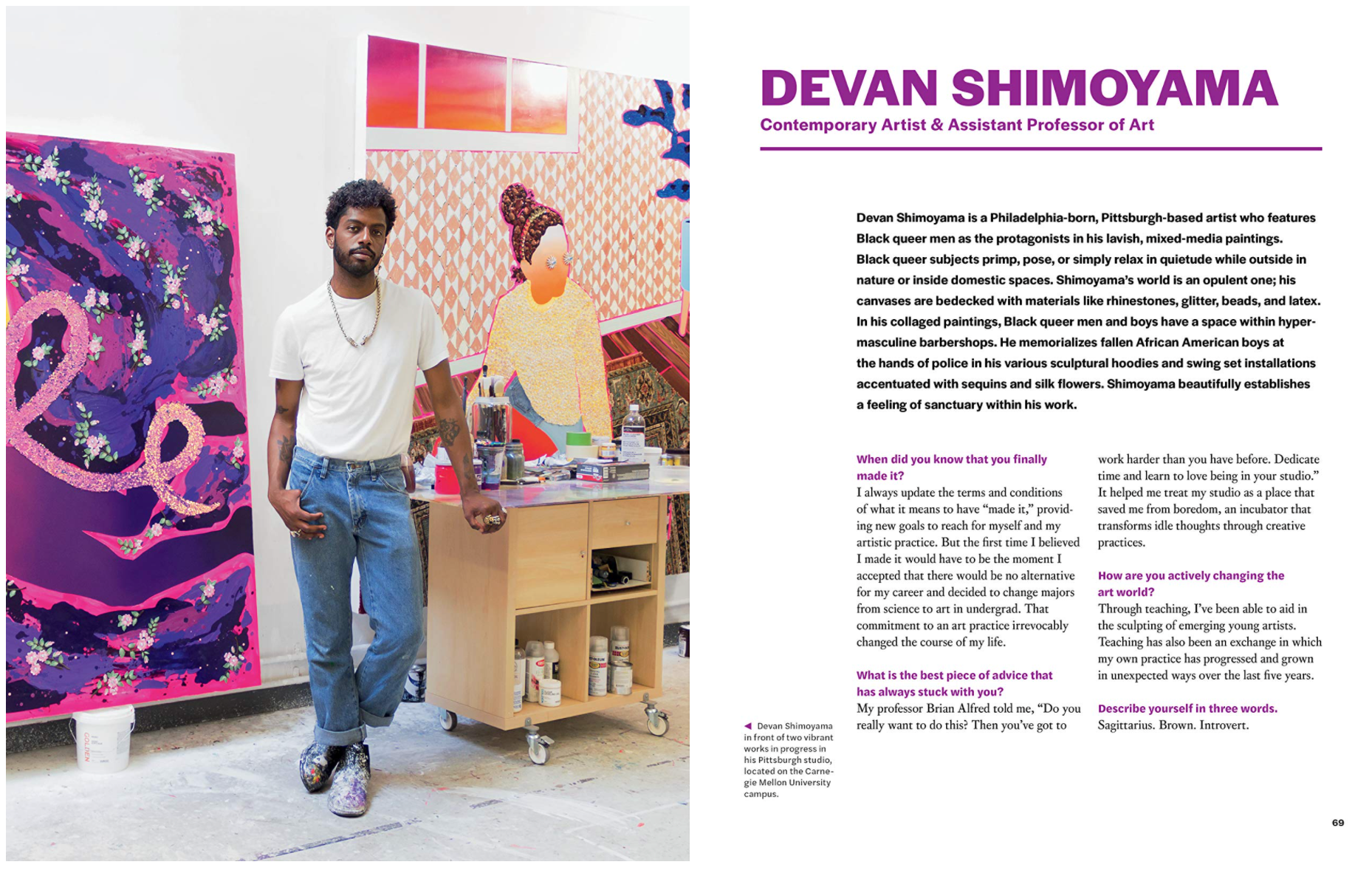 Page 68/69 from ‘We Are Here’ featuring Devan Shimoyama