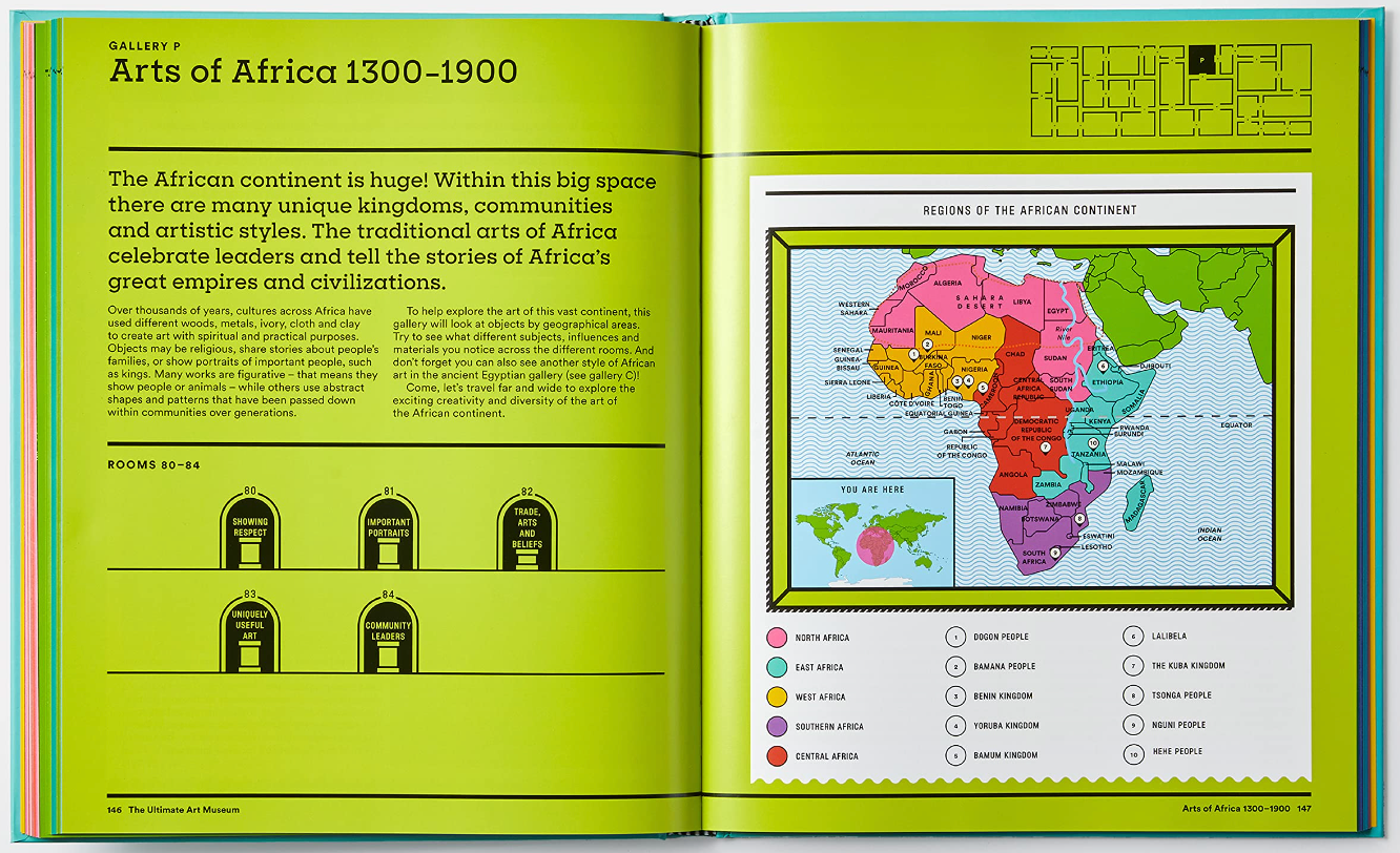 Page 146 and 147 from ‘The Ultimate Art Museum’ featuring arts of Africa 1300-1900