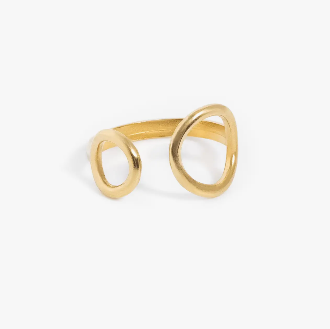 Double Circle Brass Ring